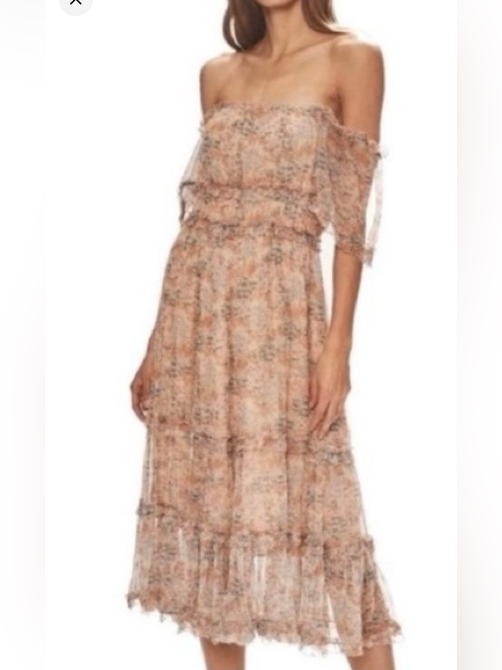 Tiered floral dress water lily